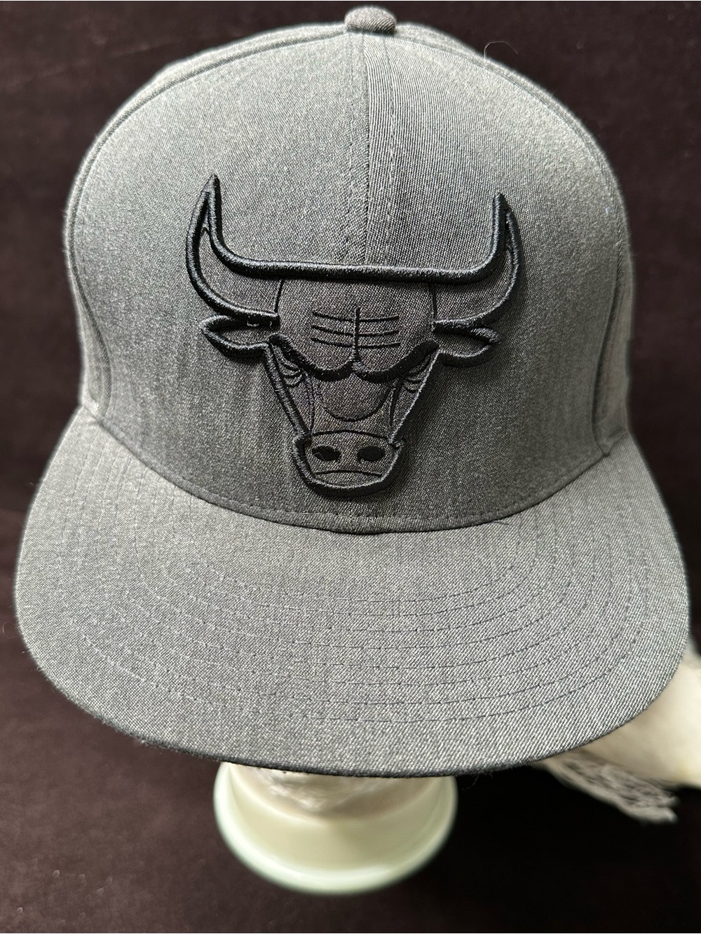 NBA Chicago Bulls Ultra Game Snapback Hat Charcoal Grey Black Logo OSFM